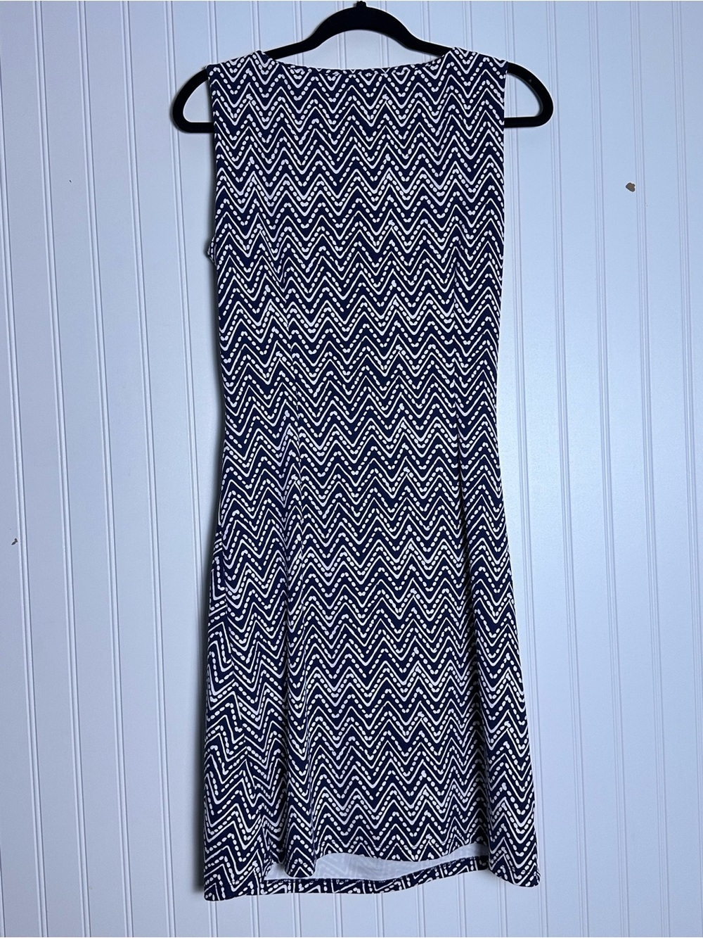 J.McLaughlin Ruched Sleeveless Catalina Cloth Dress M Geometric Crew Neck - Picture 5 of 8